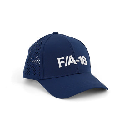 Boeing F/A-18 Super Hornet Series Hat side view navy blue breathable mesh back cap