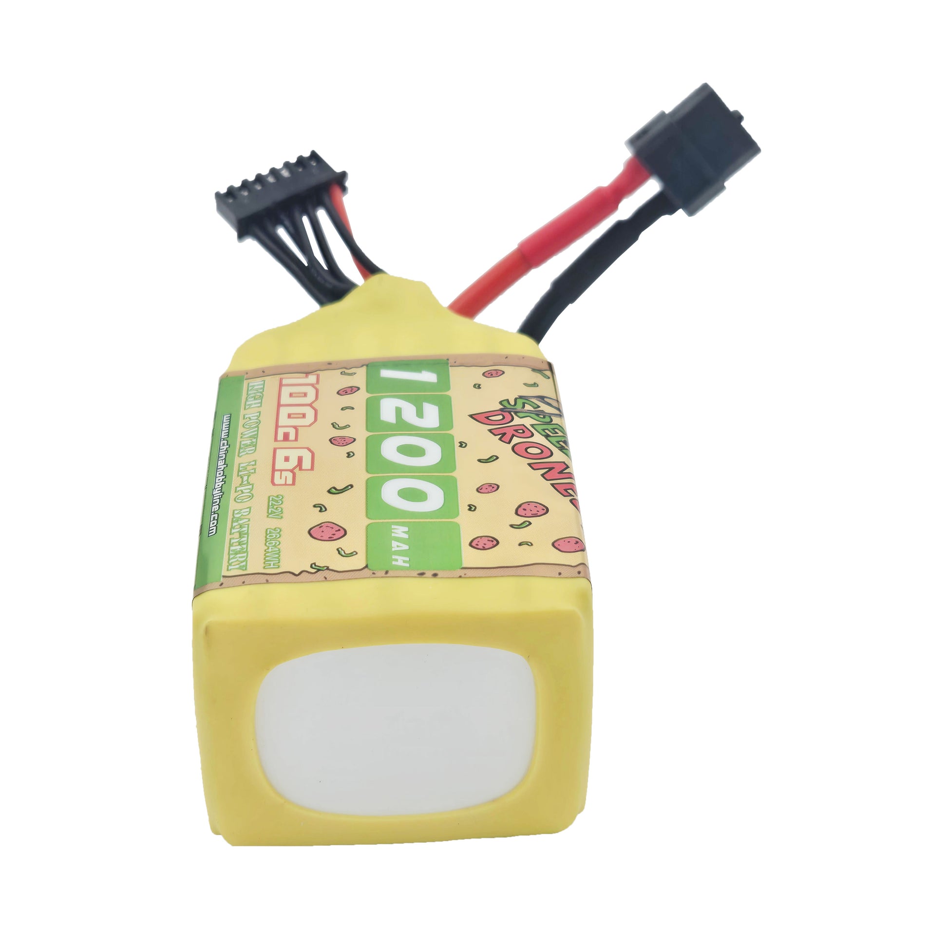 CNHL 22.2V 6S 100C LiPo Battery – Flat Side Profile with Model Details