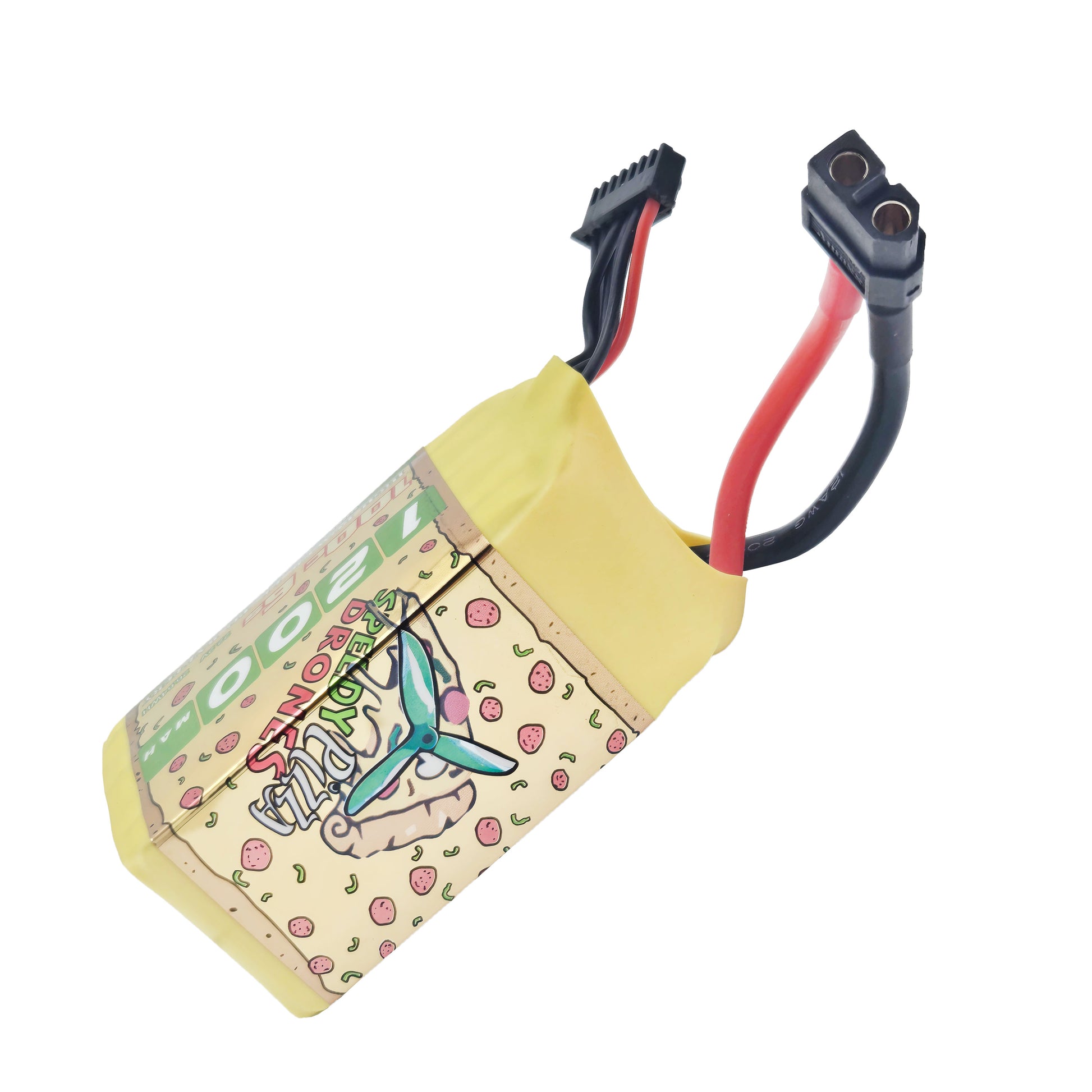 CNHL 1200mAh Battery – Angled Side Featuring Pizza Logo Branding and Specifications