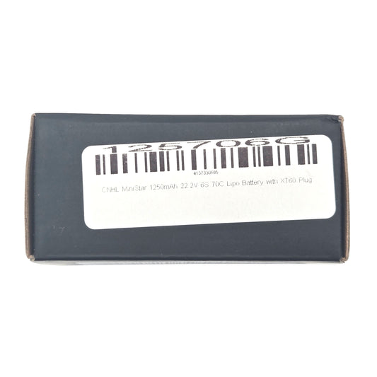 CNHL MiniStar 1250mAh 6S 70C LiPo Battery – Box Barcode Label View