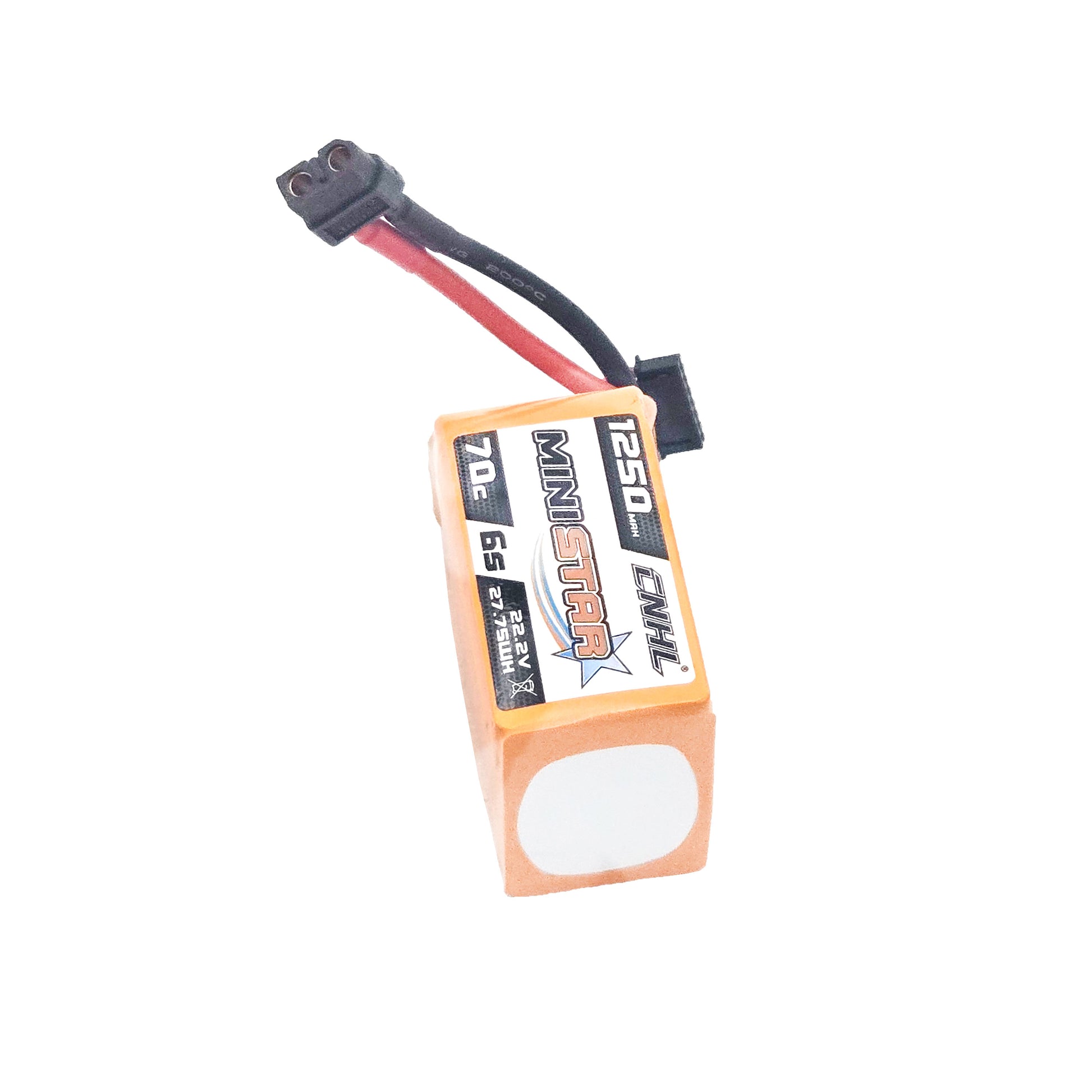 CNHL MiniStar 6S Battery – Slightly Angled Top Display Showing Capacity Label