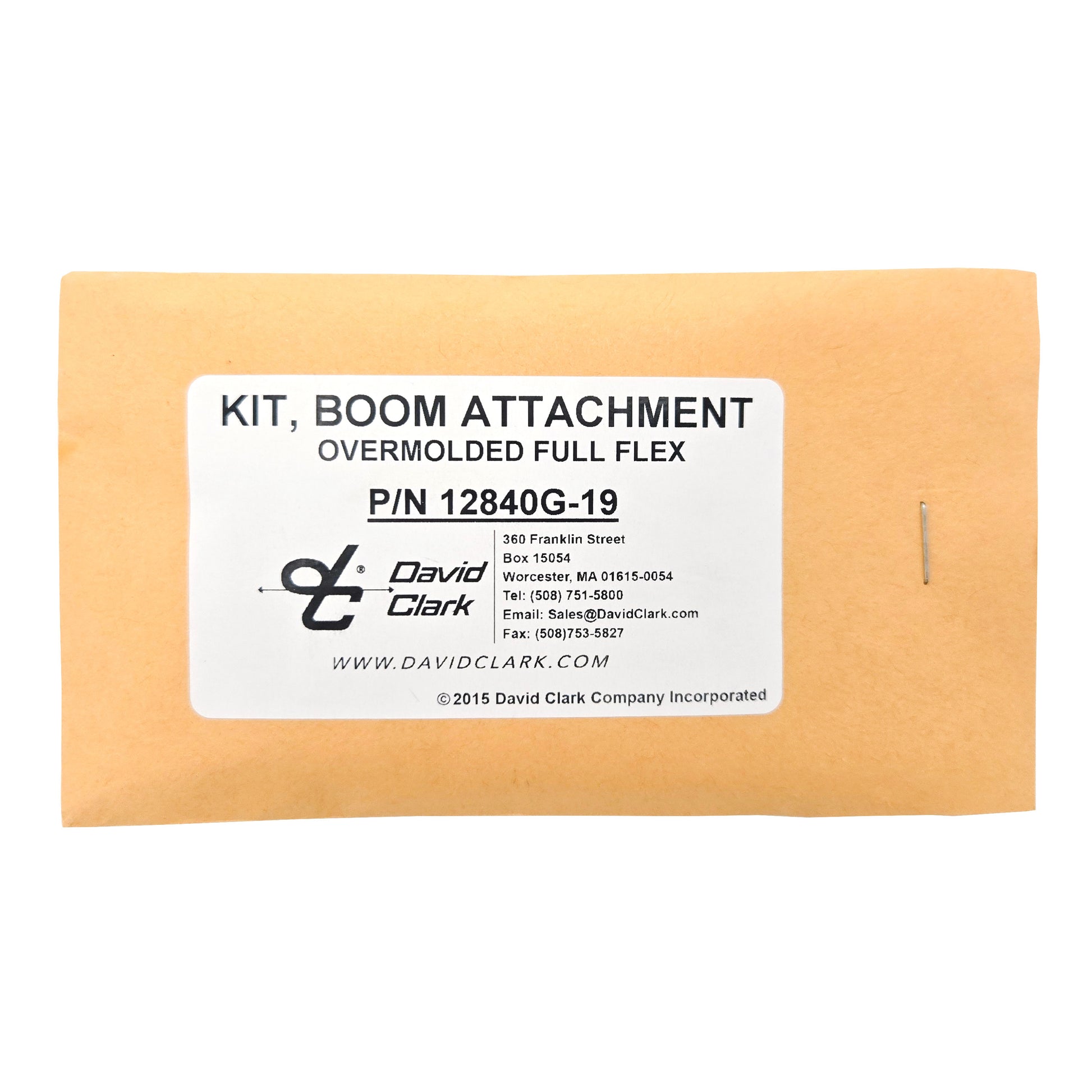 David Clark Mic Mount Replacement Kit – Back Label and Specs