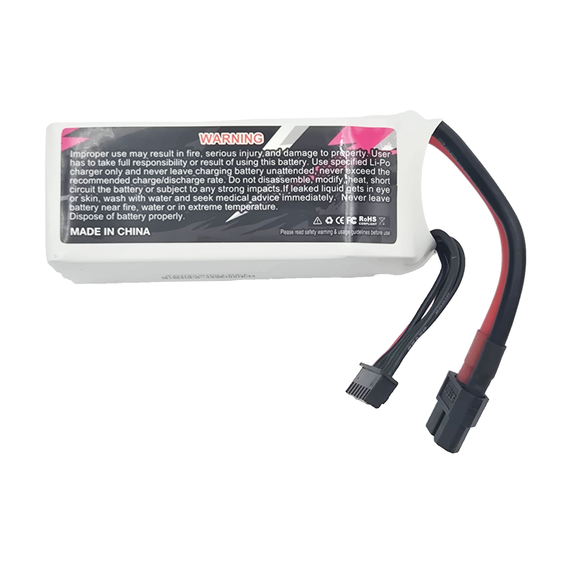 CNHL G+Plus LiPo Battery – Safety Warning Label Top View