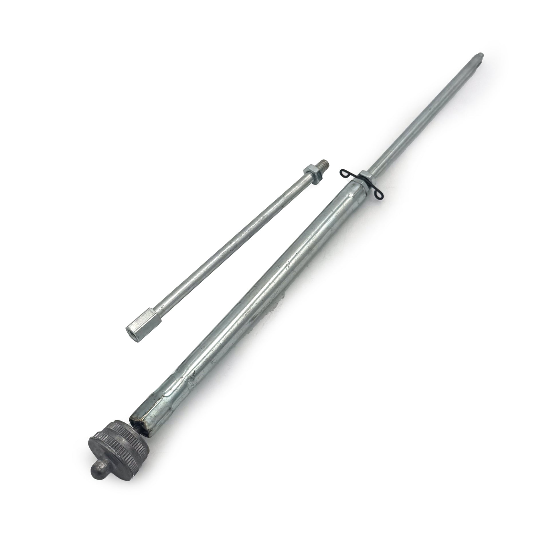 Two metallescopes on a white background