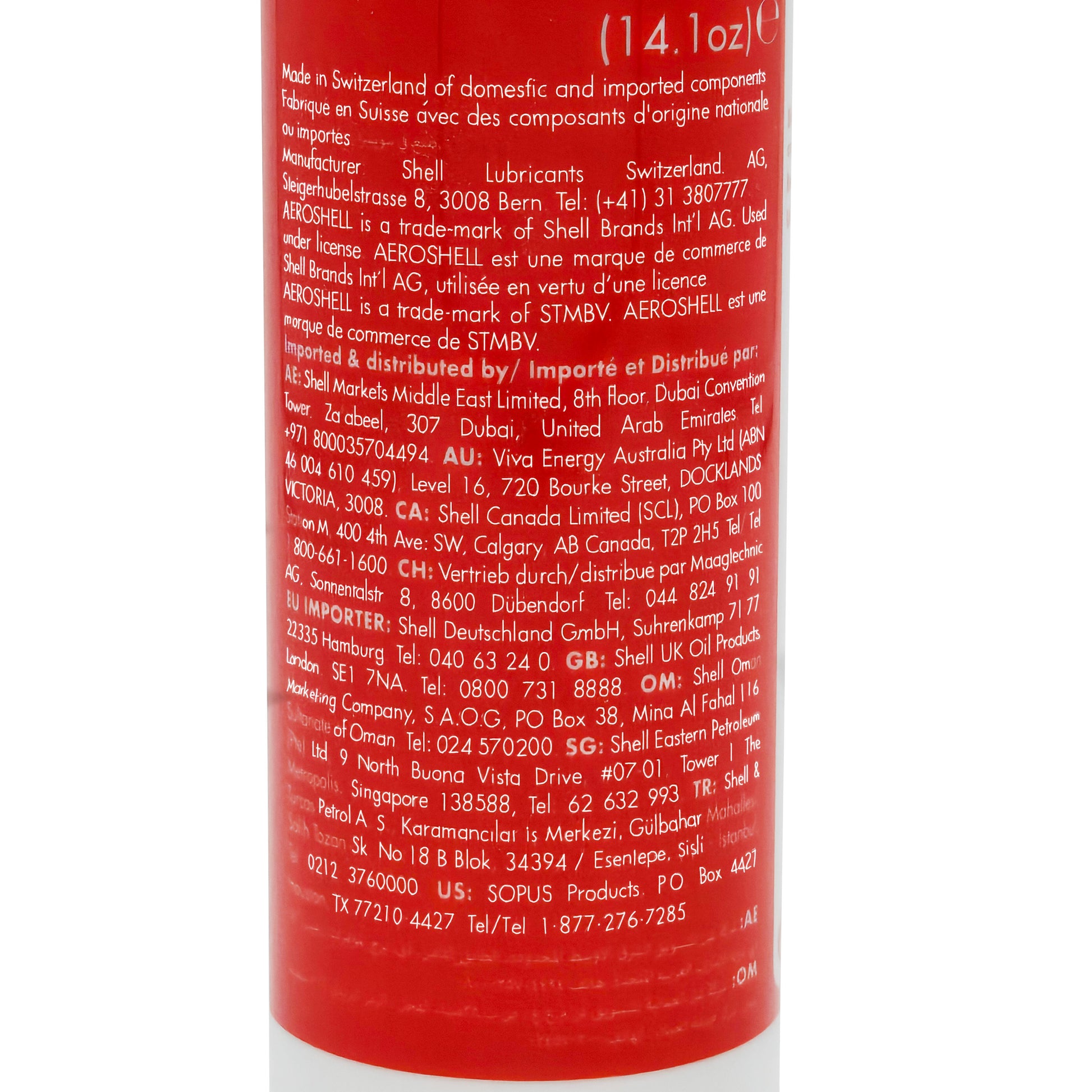 AeroShell #14 Helicopter Grease – Close-Up of Product Label on Front