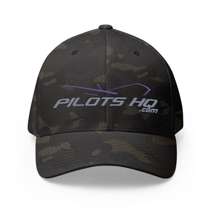 Pilots HQ Structured Cap – Classic Fit, Curved Visor, Embroidered Logo