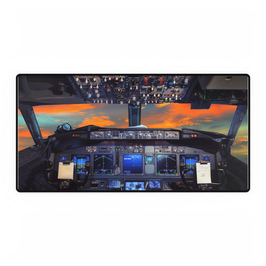 Cockpit Desk Mat – Aviation-Themed XL Mouse Pad for Pilots & Gamers