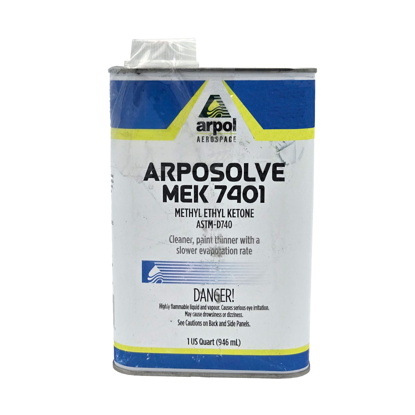 MEK 7401 Methyl Ethyl Ketone 1 Quart – Front View with Label and Branding