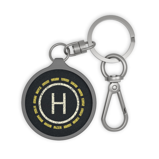 Helipad Keychain Tag – Aviation Keyring for Pilots & Helicopter Fans
