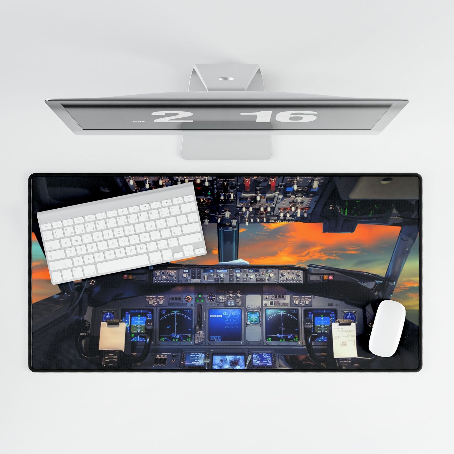 Cockpit Desk Mat – Aviation-Themed XL Mouse Pad for Pilots & Gamers
