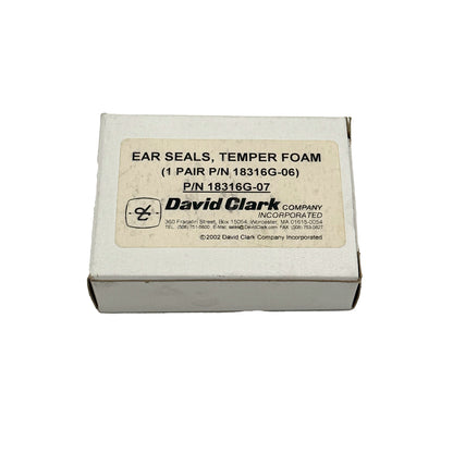 David Clark Foam Ear Seals – 18316G-07 (Pair), boxed