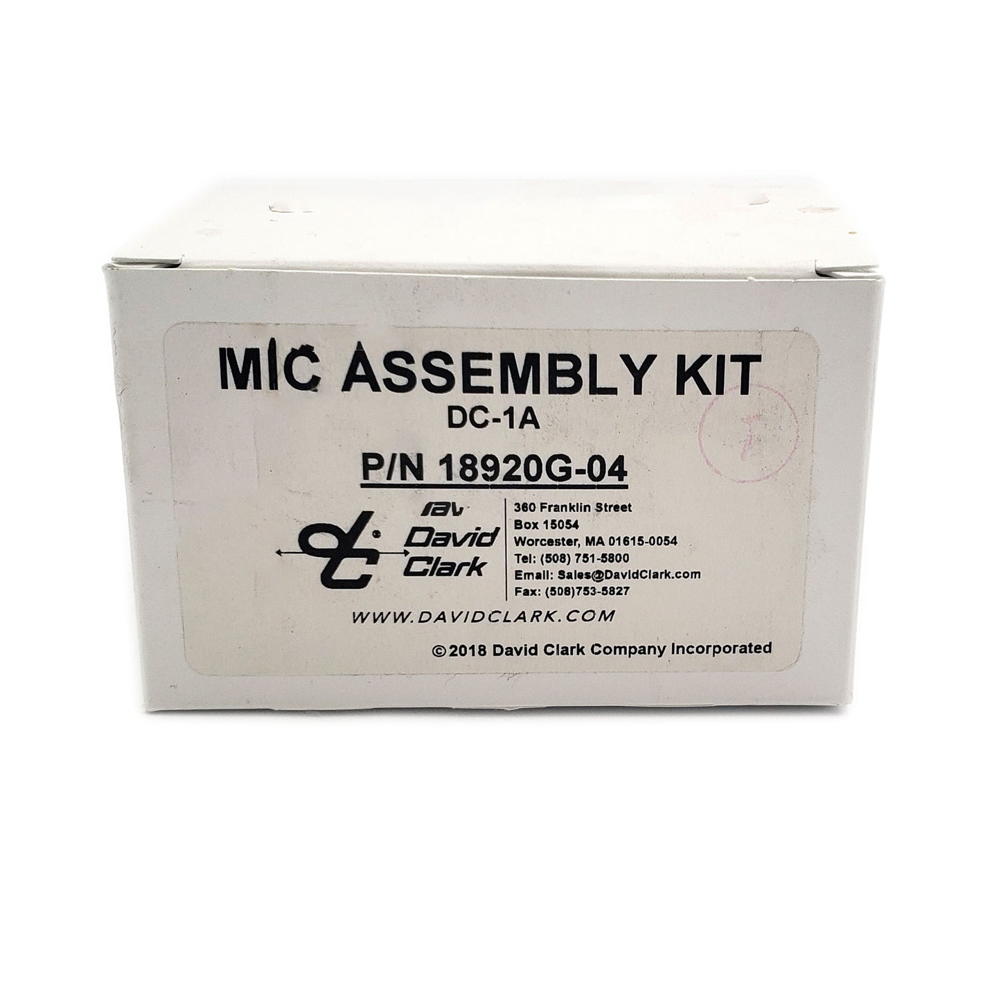David Clark M-1A Amplified Dynamic Microphone 18920G-04