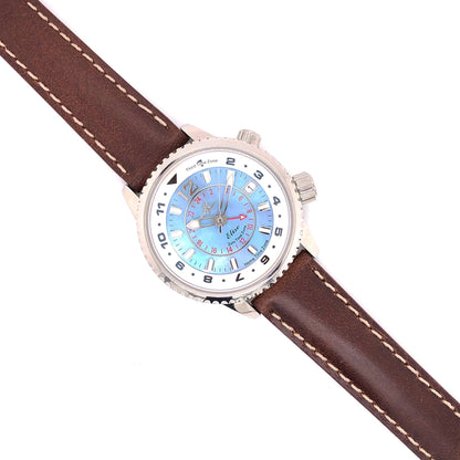 Abingdon Elise Watch with Brown Oil-Tan Leather Band Featuring Contrast Stitch – 16mm Width