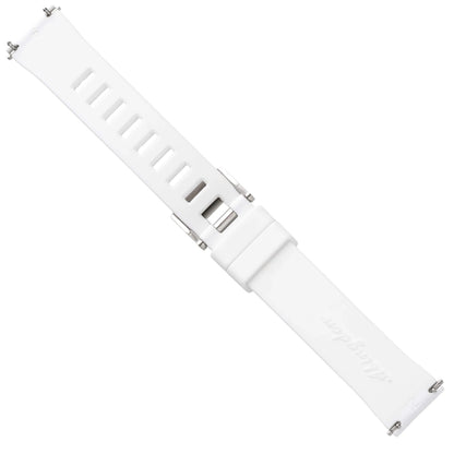 Abingdon 20mm White Silicone Dive Strap with Quick Release Pins and Titanium Buckle – Top View