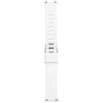 Abingdon 20mm White Silicone Watch Strap with Quick-Release Pins – Rear Full View