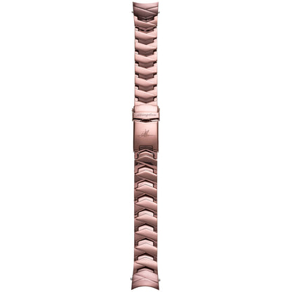 Abingdon 20mm Bronze Stainless Steel Watch Band – Classic Chevron Link Strap for Marina Watch