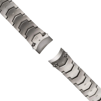 Close-Up of Quick-Release Lugs on Abingdon 20mm Chevron Titanium Watch Band