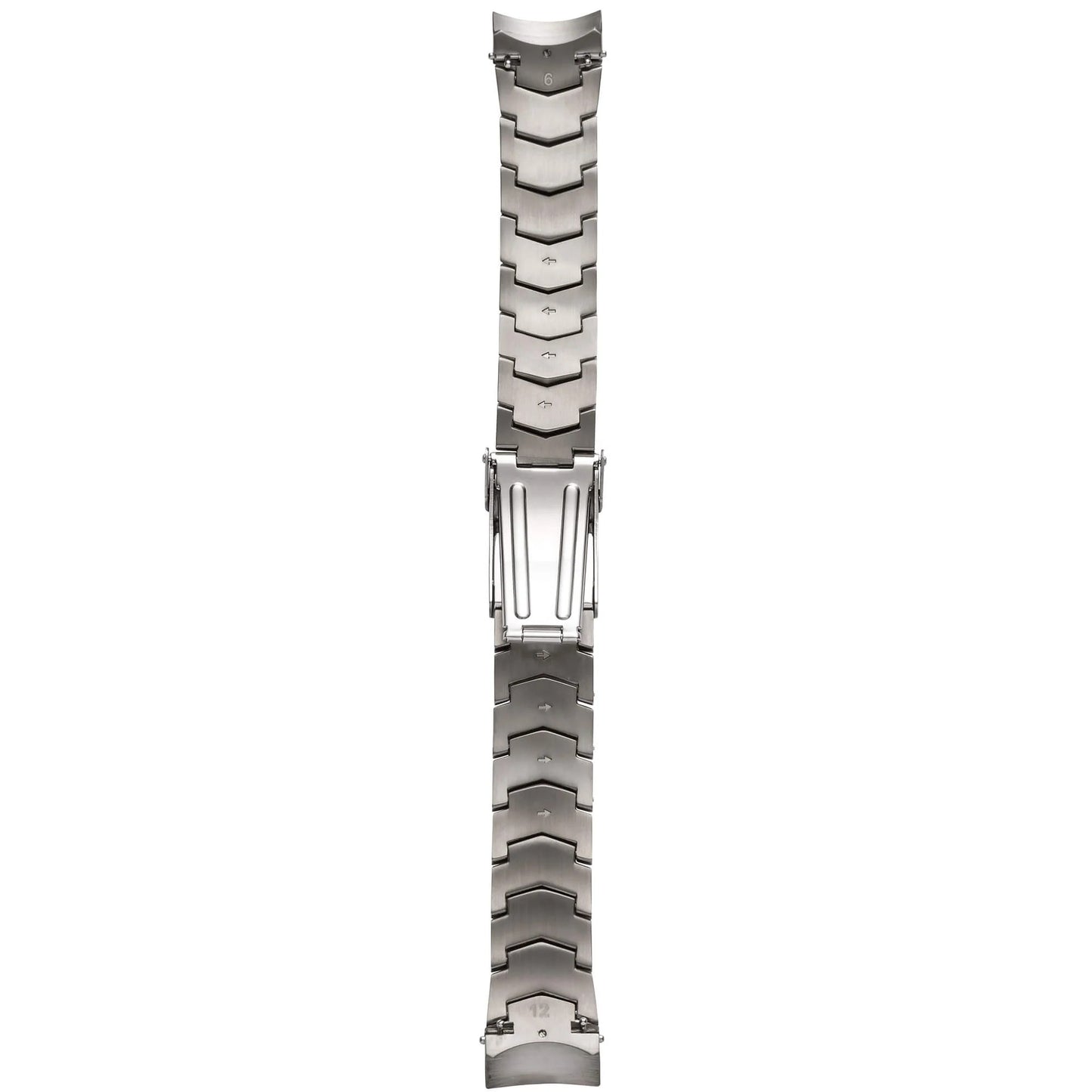 Polished Titanium Chevron Link Band by Abingdon with Diver’s Clasp – 20mm