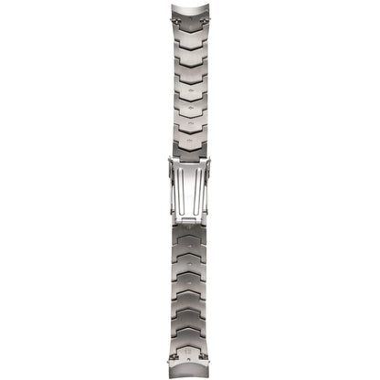 Polished Titanium Chevron Link Band by Abingdon with Diver’s Clasp – 20mm