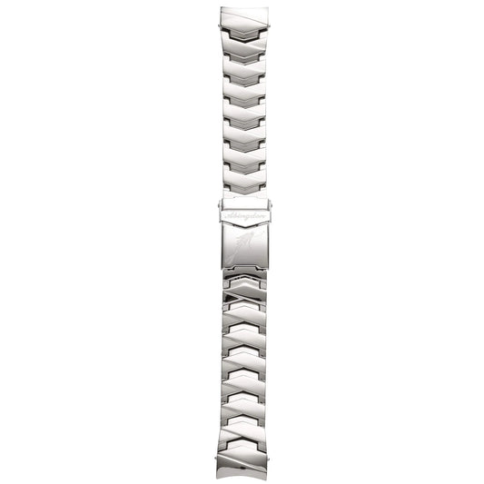 Abingdon Titanium Chevron Watch Band for Marina with Logo Engraved Clasp