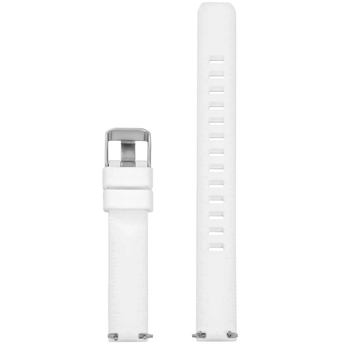 Abingdon 16mm White Silicone Watch Band with Chevron Grip and Quick Release Pins – Durable Dive and Sport Strap