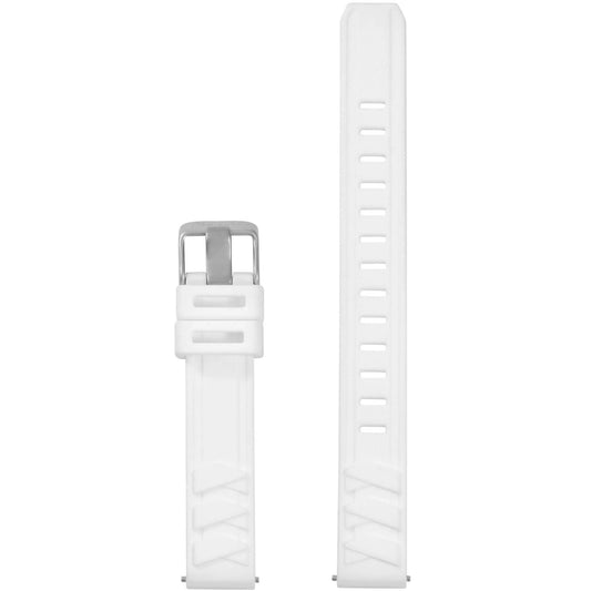 Abingdon 16mm White Silicone Watch Band with Stainless Steel Buckle – Smooth Sport Strap for Dive and Everyday Wear