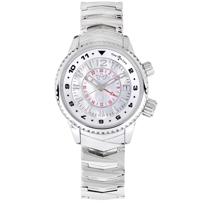 Elise Women’s Athenian Silver Watch with Mother-of-Pearl Dial and Stainless Steel Band