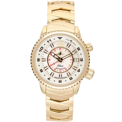 Elise Egyptian Gold Women’s Watch – Mother-of-Pearl Dial with Gold Stainless Steel Bracelet