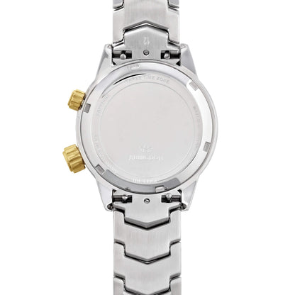 Elise Two-Tone Watch Caseback – Stainless Steel with Abingdon Branding and GMT Details