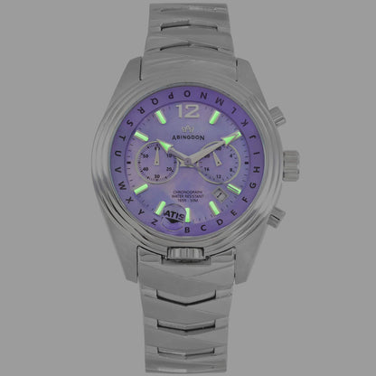 Katherine Women’s Pilot Watch – Chronograph, ALPHABezel, MOP Dial