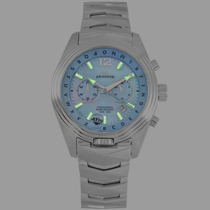 Katherine Women’s Pilot Watch – Chronograph, ALPHABezel, MOP Dial