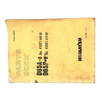 KOMATSU D65A-8 PARTS BOOK PEPB01440804