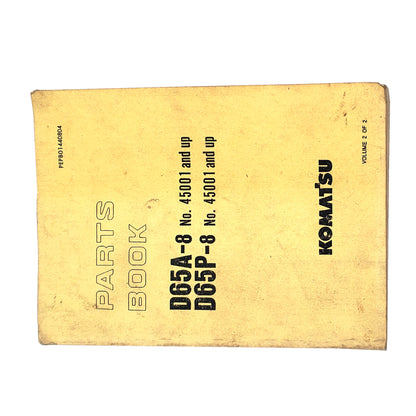 KOMATSU D65A-8 PARTS BOOK PEPB01440804