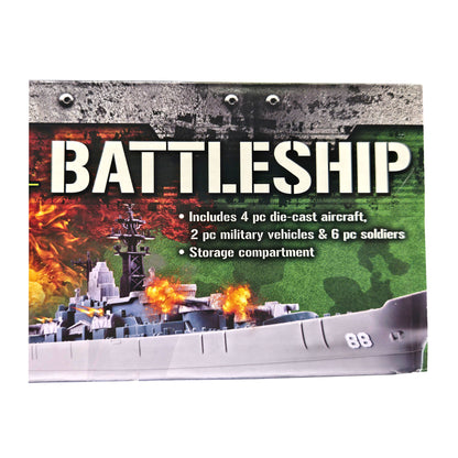 WowToyz Giant Battleship Playset – Side Panel 2 Showing Included Accessories