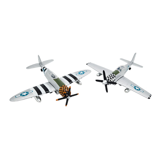 WowToyz P-51 Mustang and P-47 Thunderbolt Jumbo Die Cast Pullbacks – Assorted Set