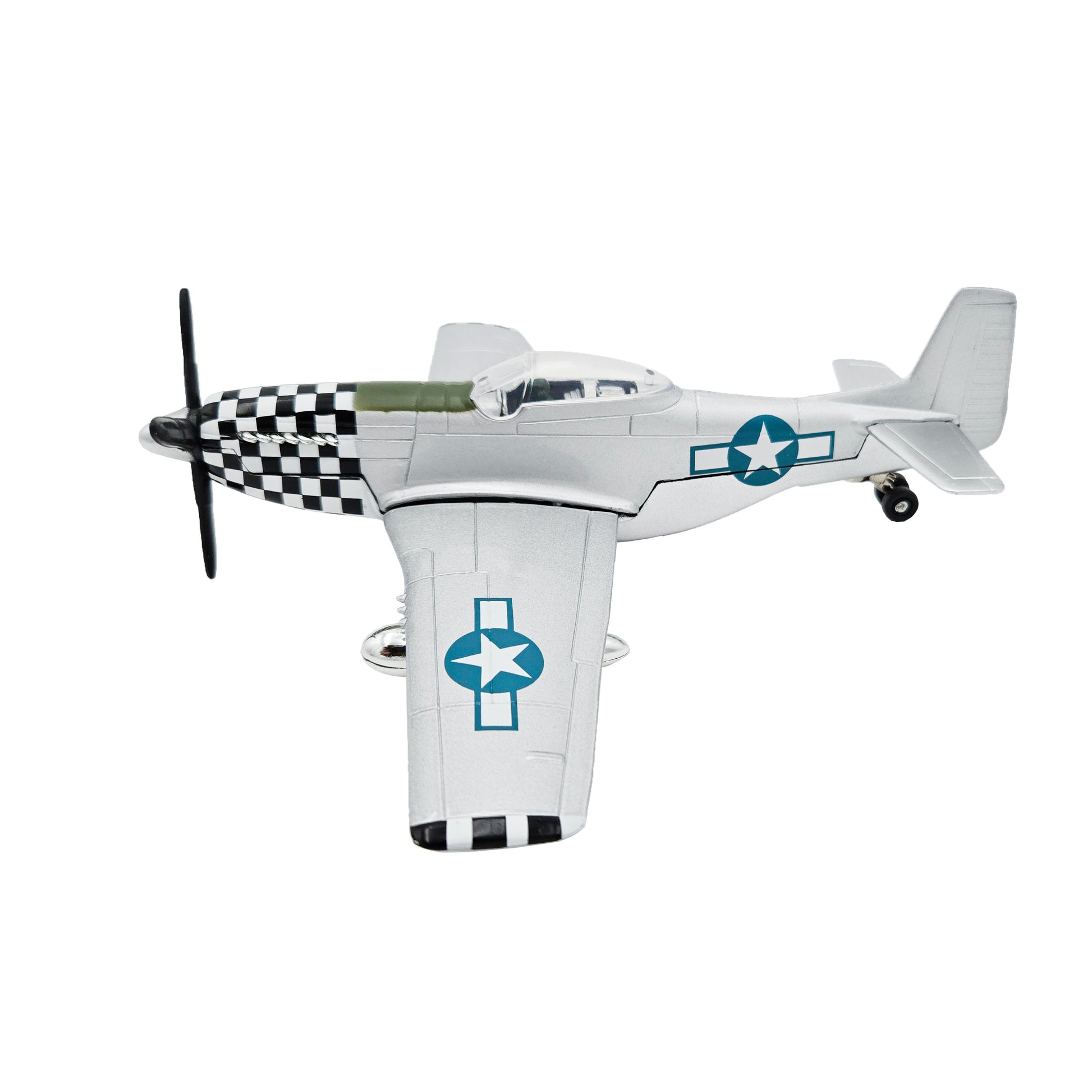 WowToyz P-51 Mustang Die Cast Pullback – Left Side Profile