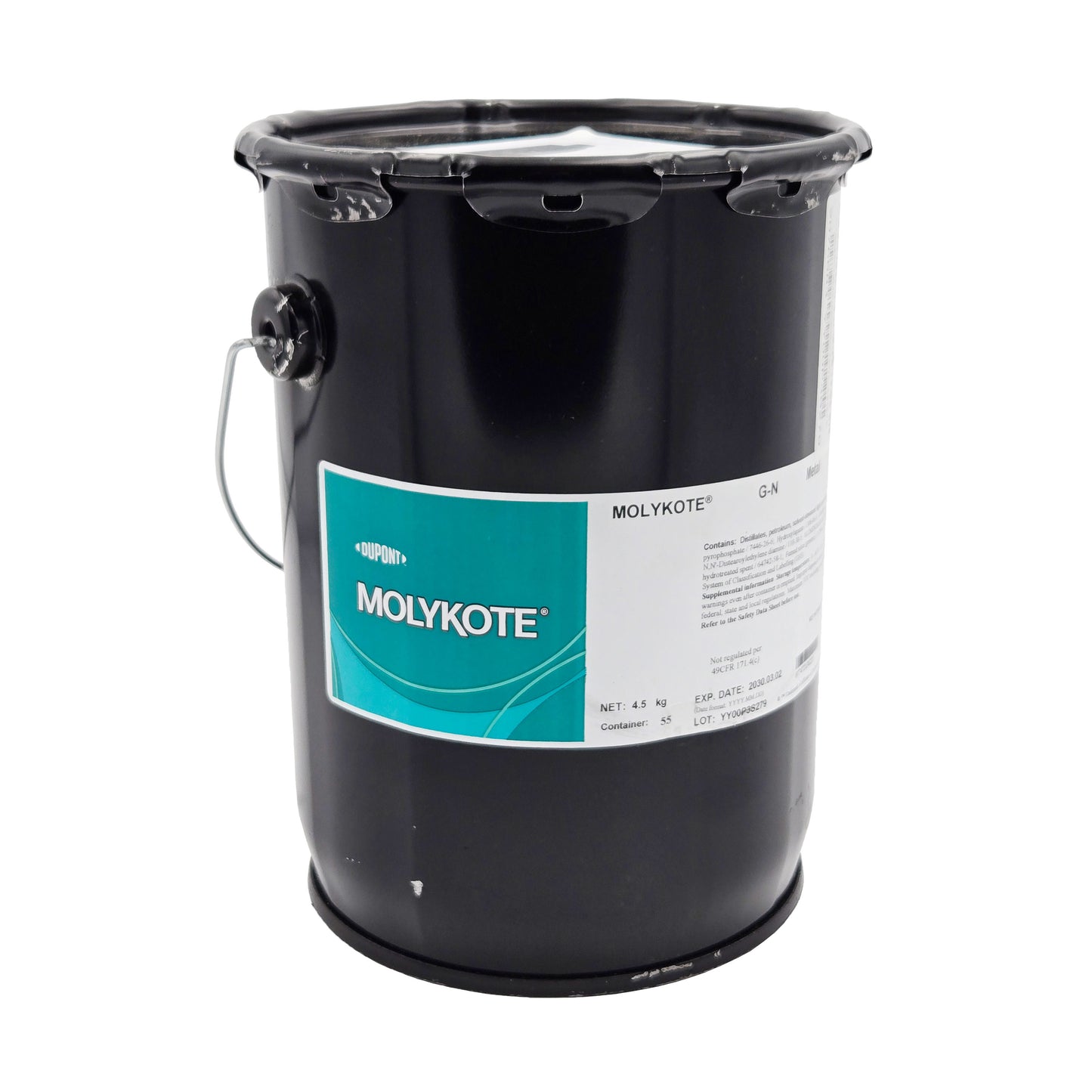 MOLYKOTE G-N Extreme-Pressure Lubricant – Front of 4.5 kg Container