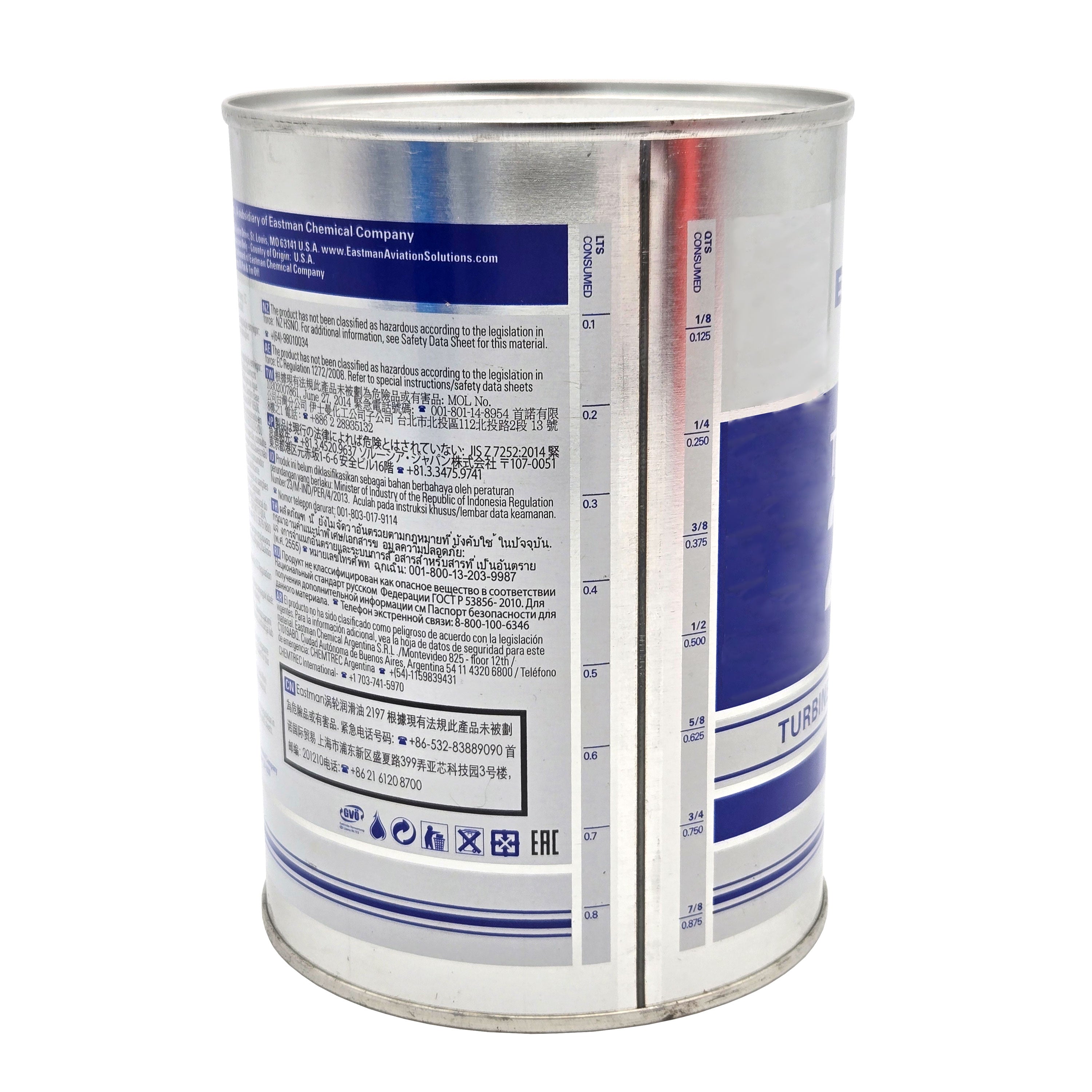 オイル Eastman - Turbo Oil 2197 - MIL-PRF-23699F – Pilots HQ LLC.