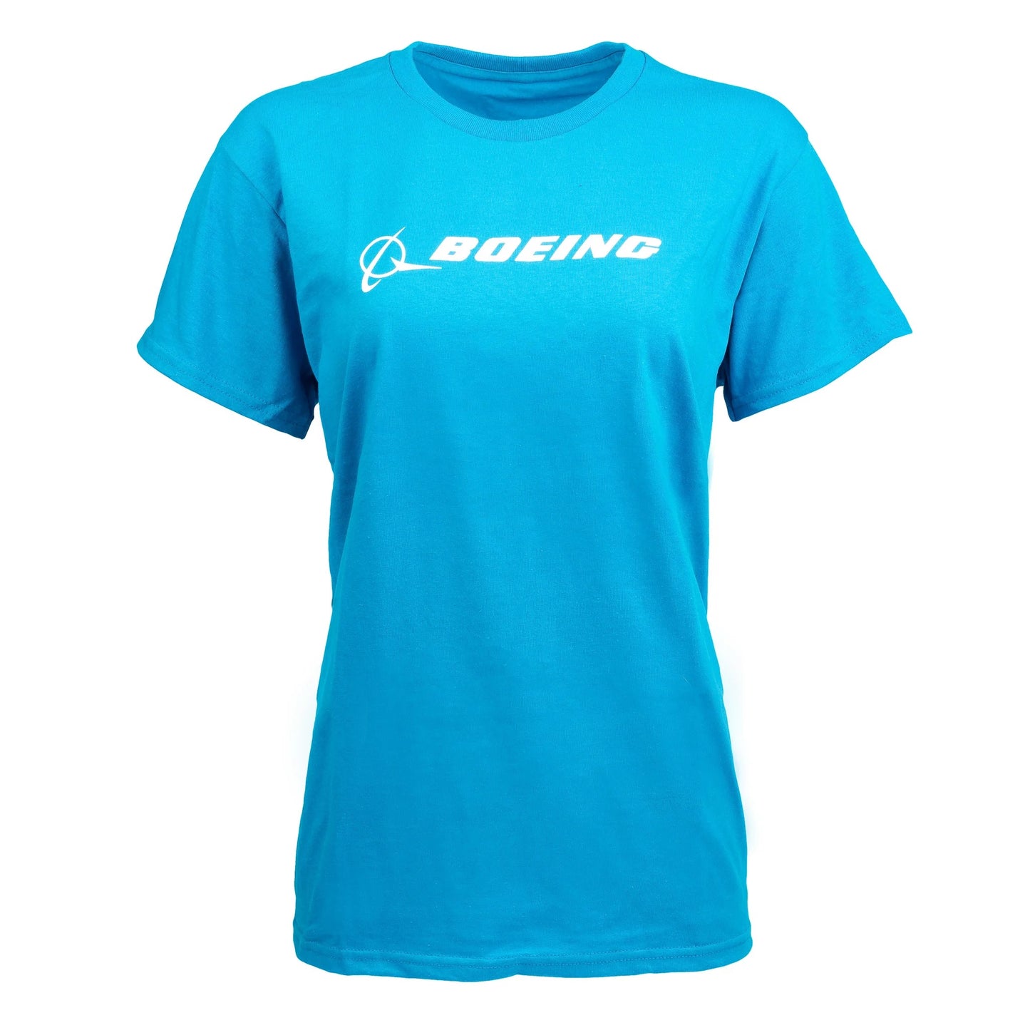Boeing Signature Logo Women’s T-Shirt in Sapphire Blue with white logo