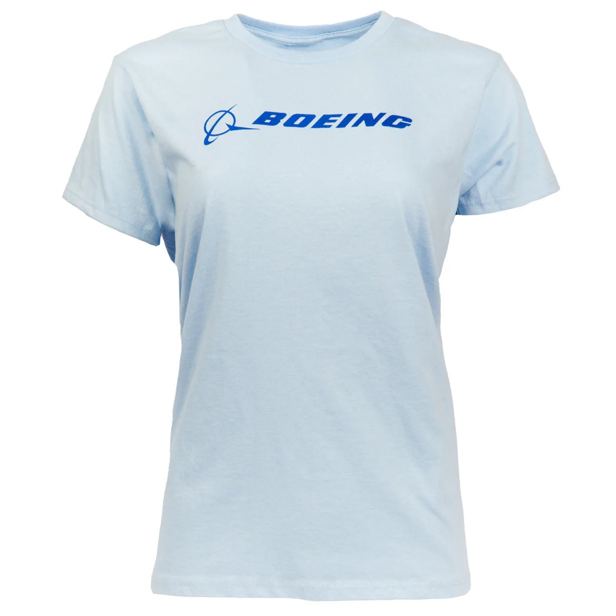 Boeing Signature Logo Women’s T-Shirt in Grey Royal with blue logo