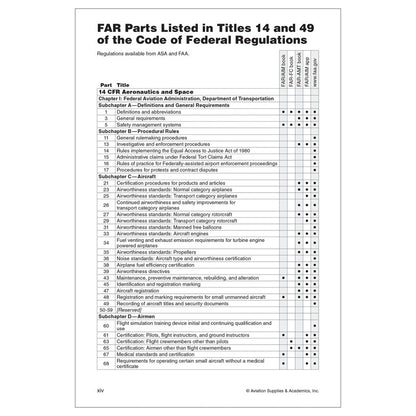 ASA 2026 FAR-FC Sample Page Showing Part 121 Regulations