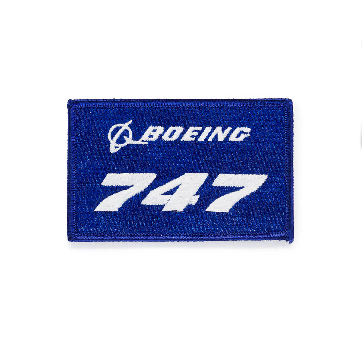 Boeing 747 Stratotype Embroidered Patch - blue and white