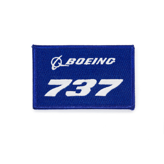 Boeing 737 Stratotype Embroidered Patch - blue and white