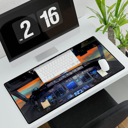Cockpit Desk Mat – Aviation-Themed XL Mouse Pad for Pilots & Gamers