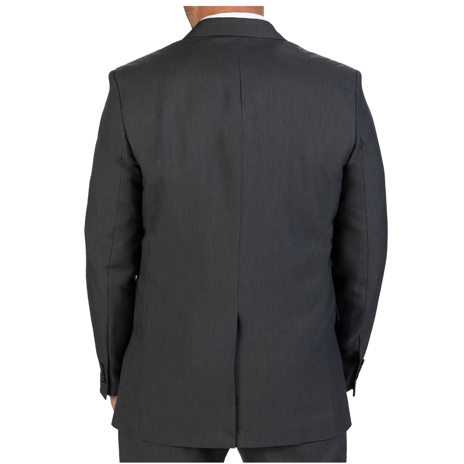 Edwards Synergy Men’s Pilot Uniform Coat 3525, Steel Grey, Back on Model
