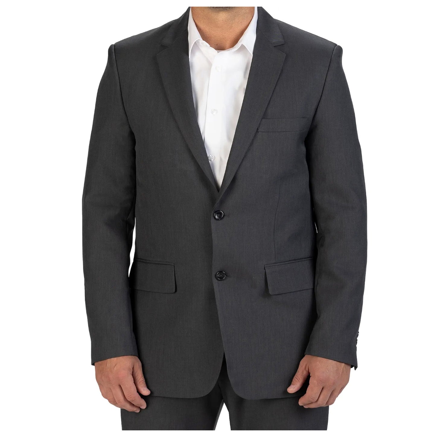 Edwards Synergy Men’s Pilot Uniform Coat 3525, Steel Grey, Front on Model