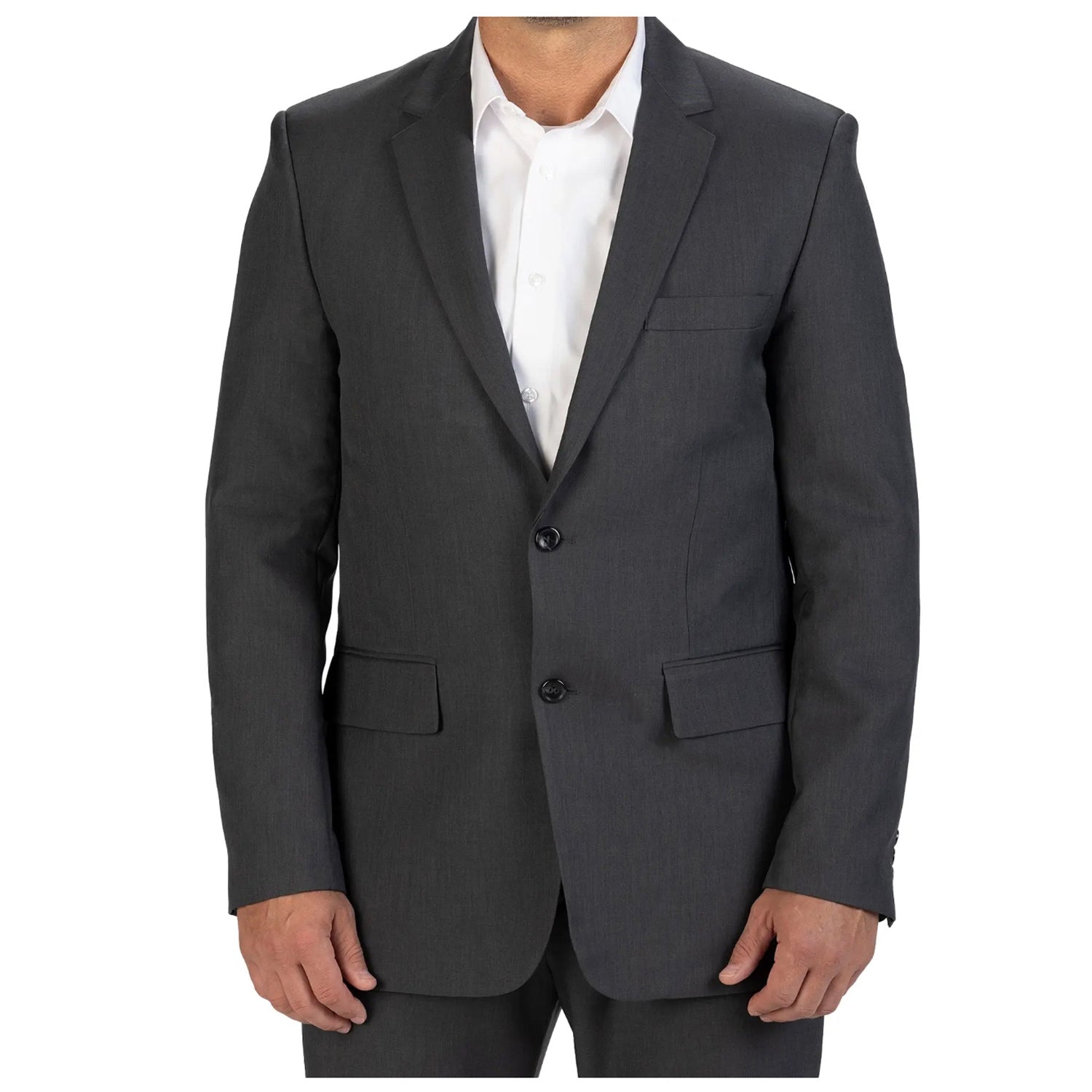 Edwards Synergy Men’s Pilot Uniform Coat 3525, Steel Grey, Front on Model