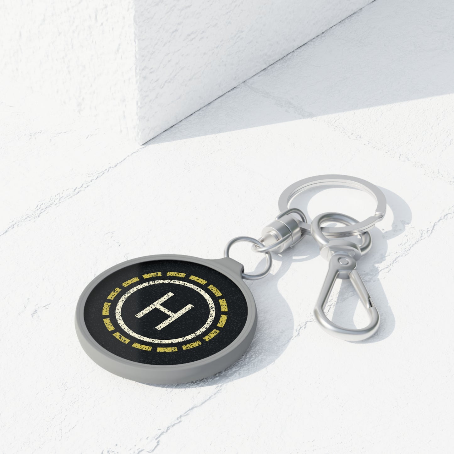 Helipad Keychain Tag – Aviation Keyring for Pilots & Helicopter Fans