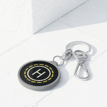 Helipad Keychain Tag – Aviation Keyring for Pilots & Helicopter Fans