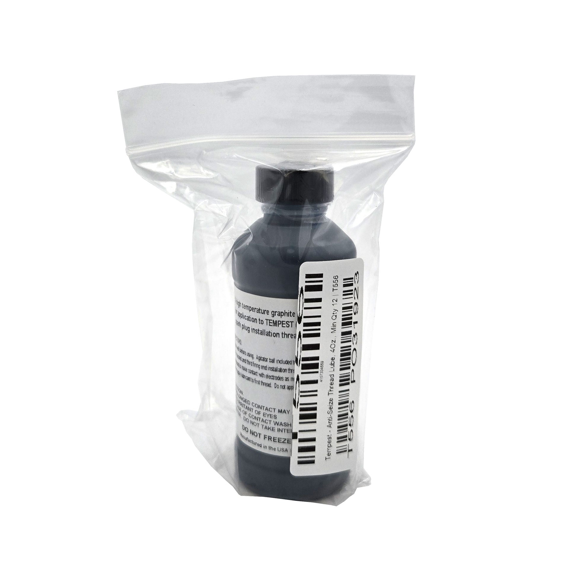 Tempest Anti-Seize Thread Lube 4 oz – Packaged View in Clear Bag
